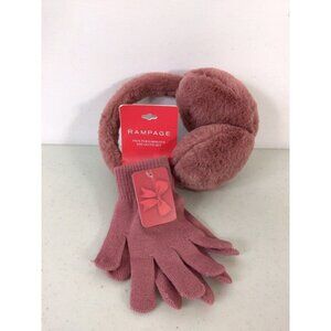 Rampage Earmuffs Gloves Set Womens One Size NEW